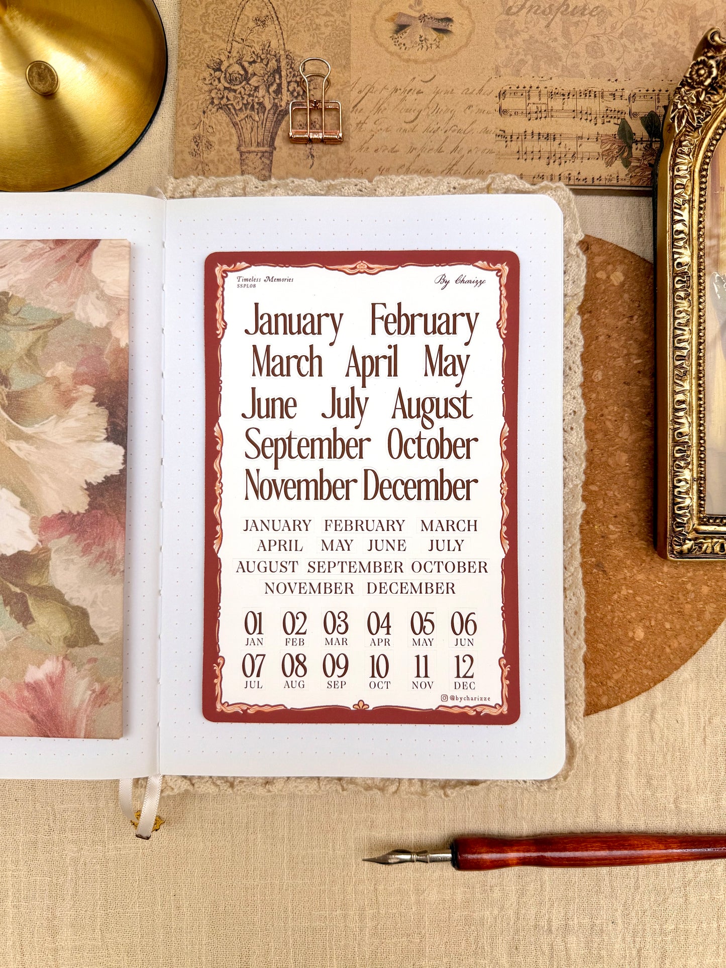 2026 Planner Sticker Sheet - Months