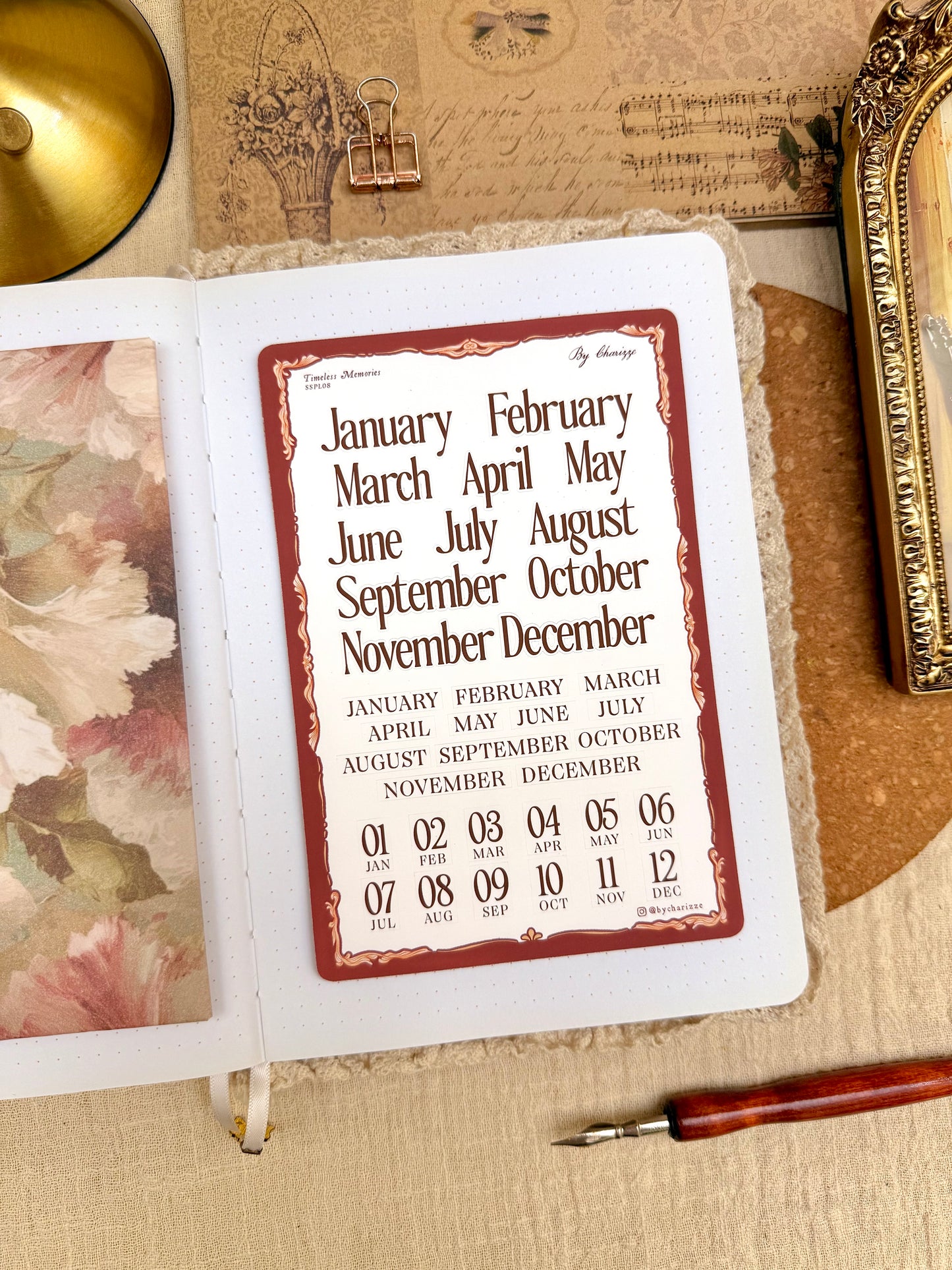 2026 Planner Sticker Sheet - Months