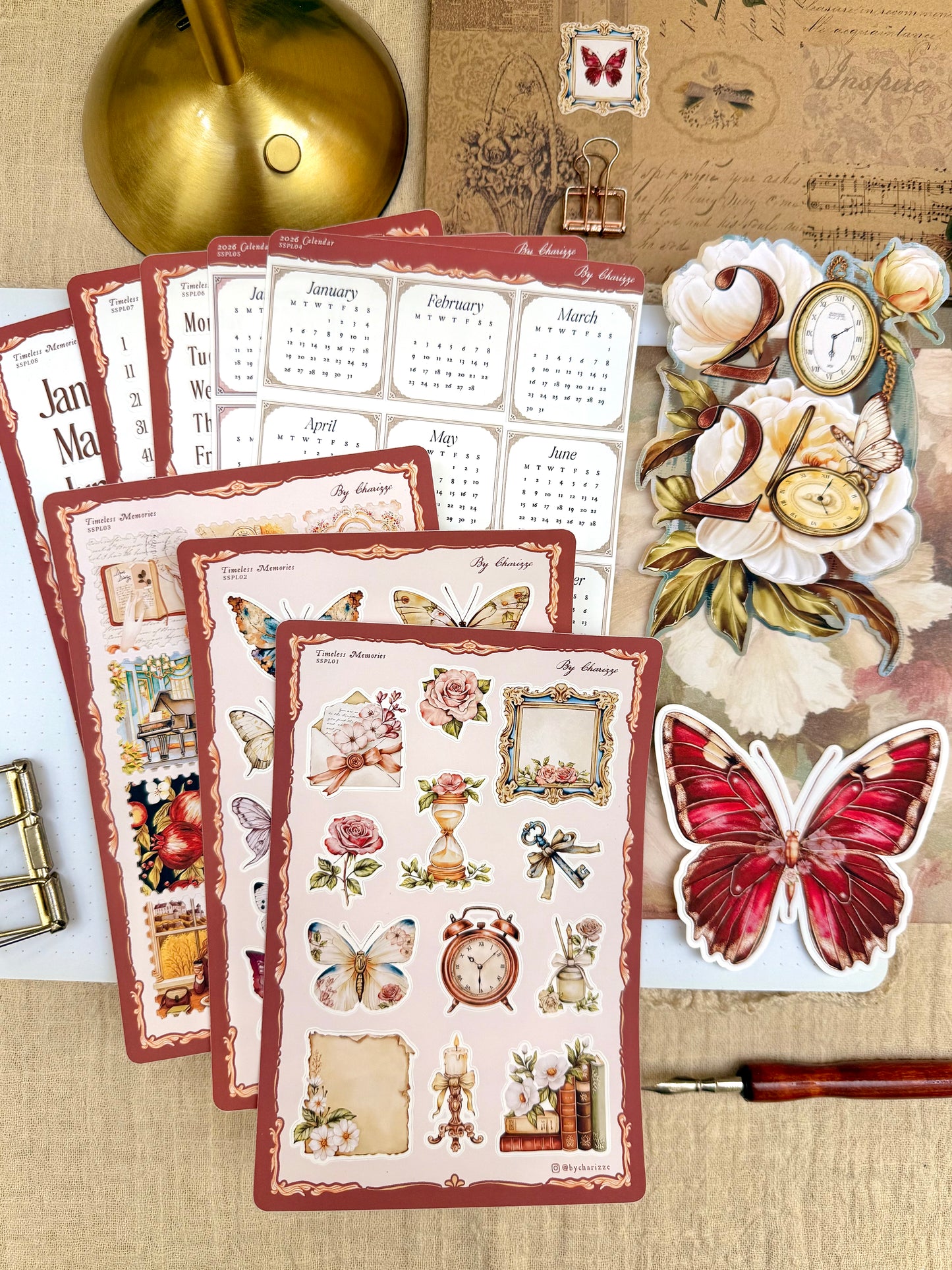 Full ‘Timeless Memories’ 2026 Planner Kit