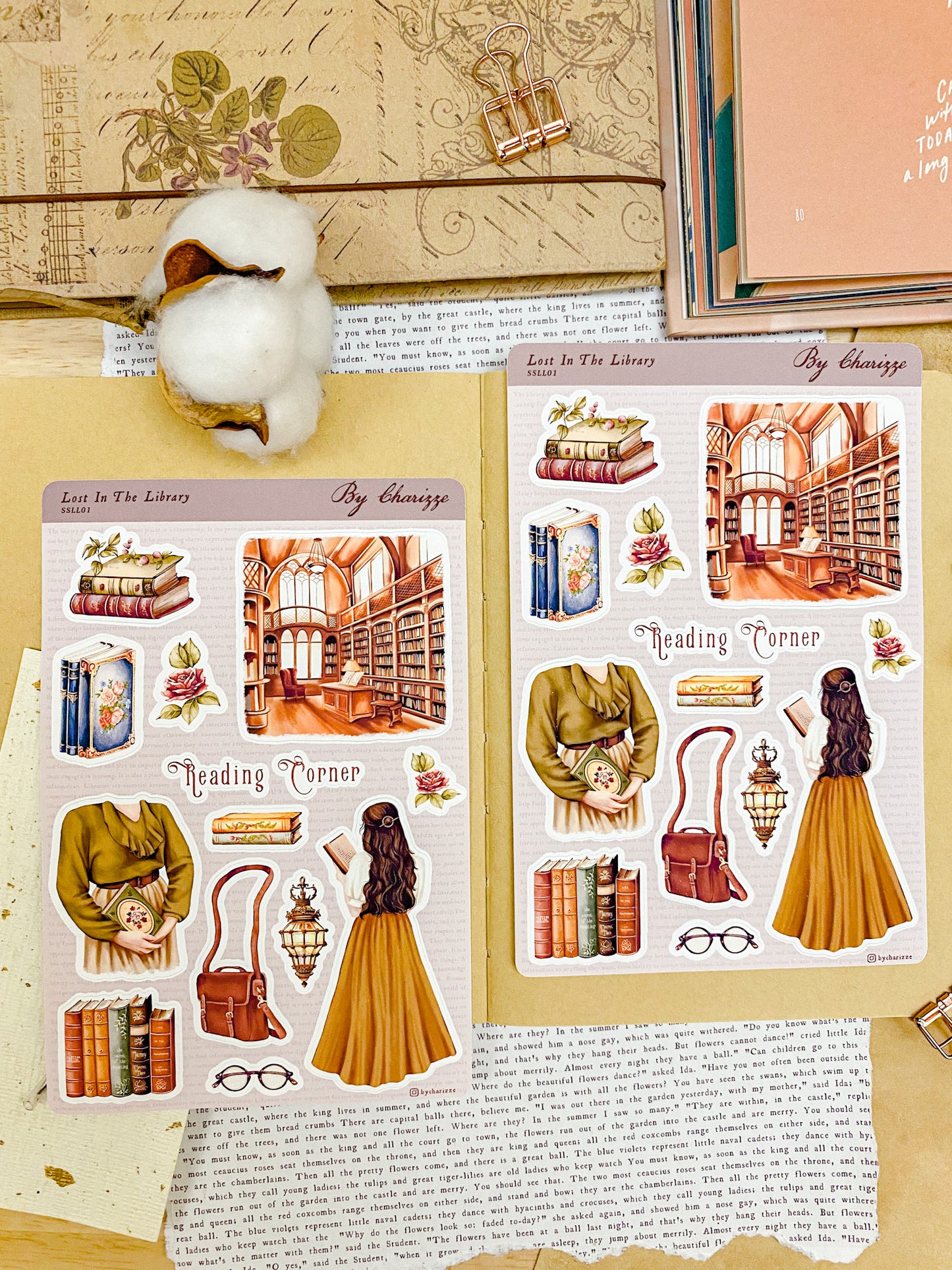 Lost In The Library - Sticker Sheet 01