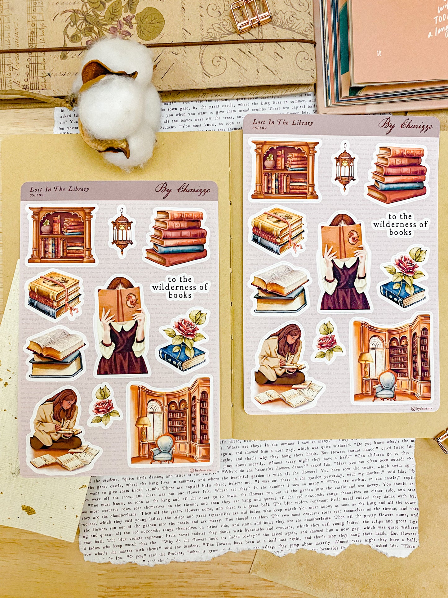 Lost In The Library - Sticker Sheet 02