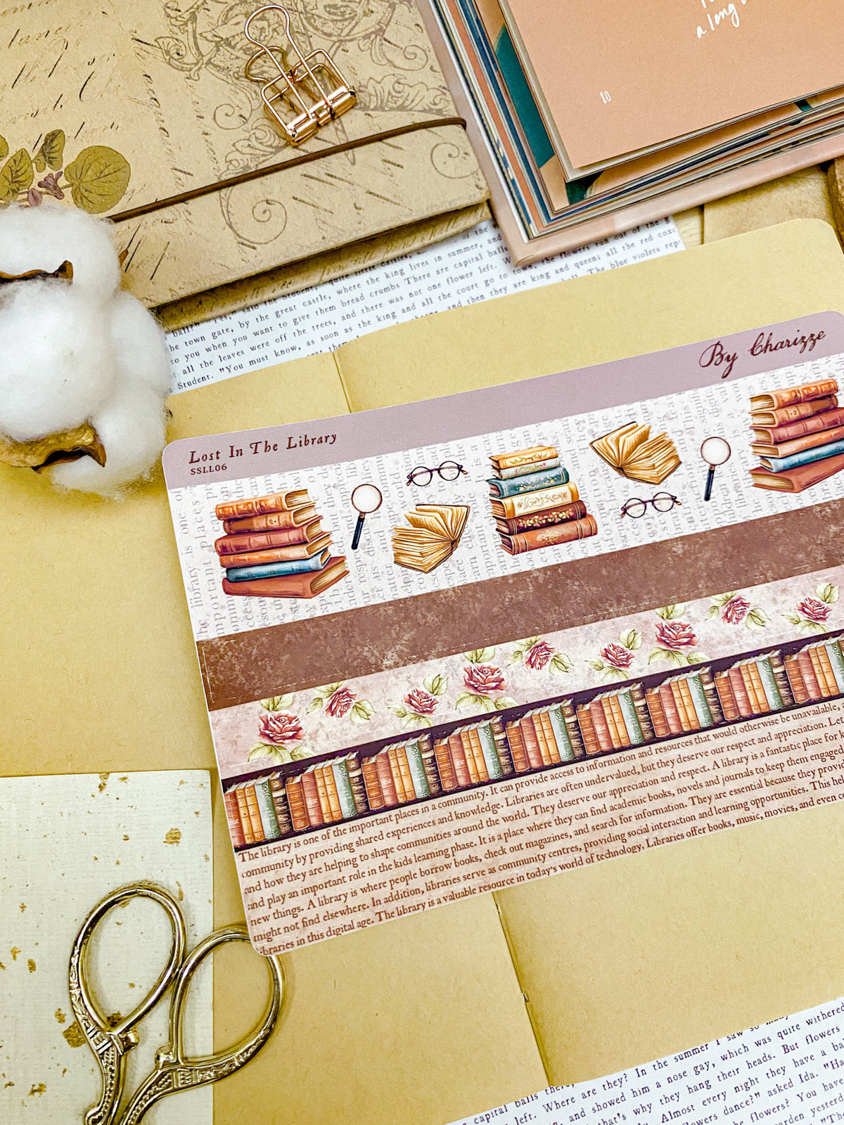 Lost In The Library - Sticker Sheet 06 Library Patterns – By Charizze