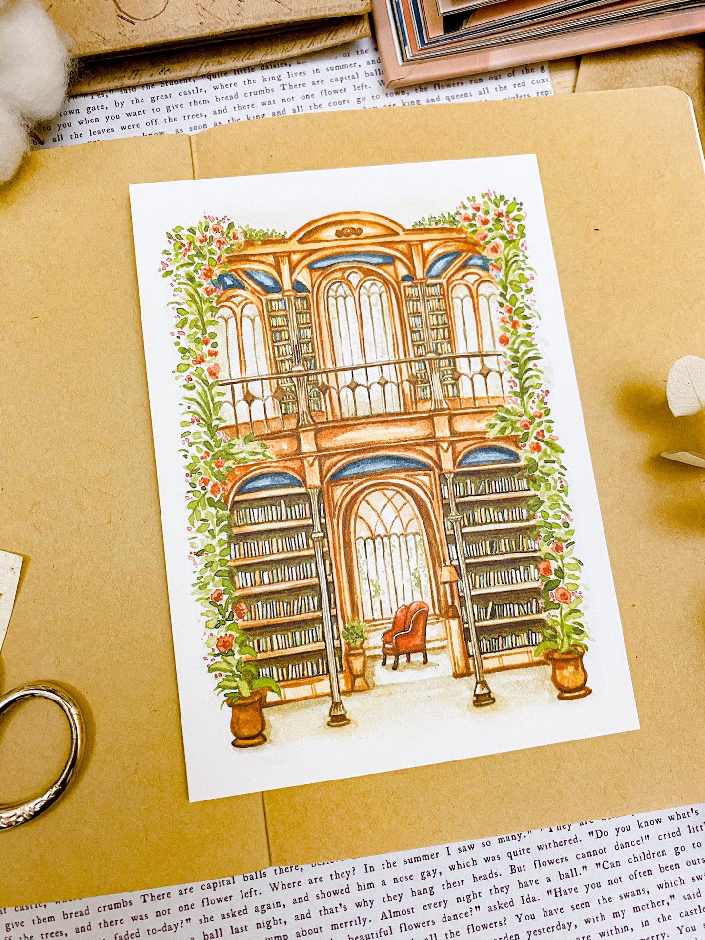 Bibliophile’s Dream Hall - Art Print