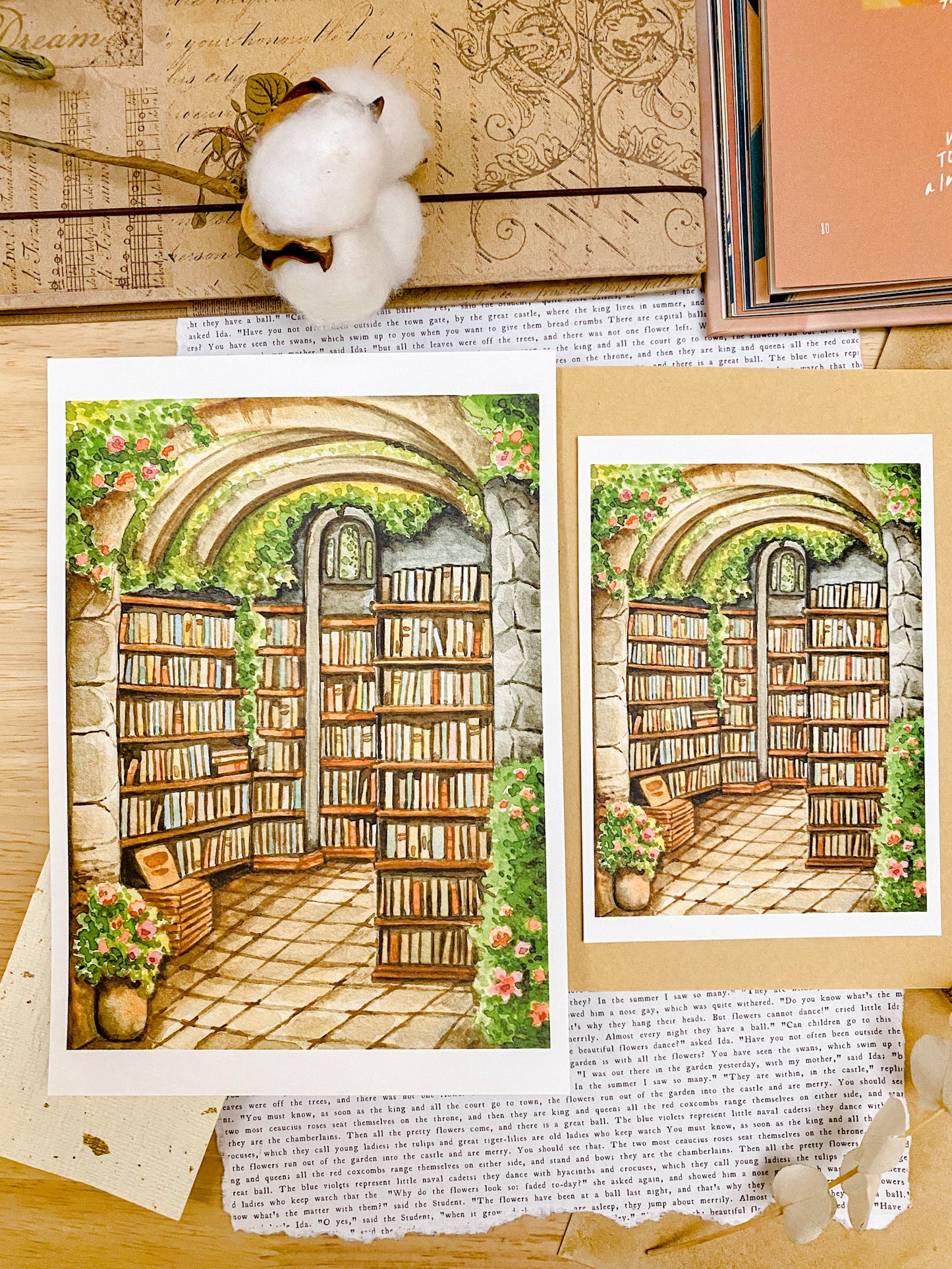 Hidden Stone Library - Art Print