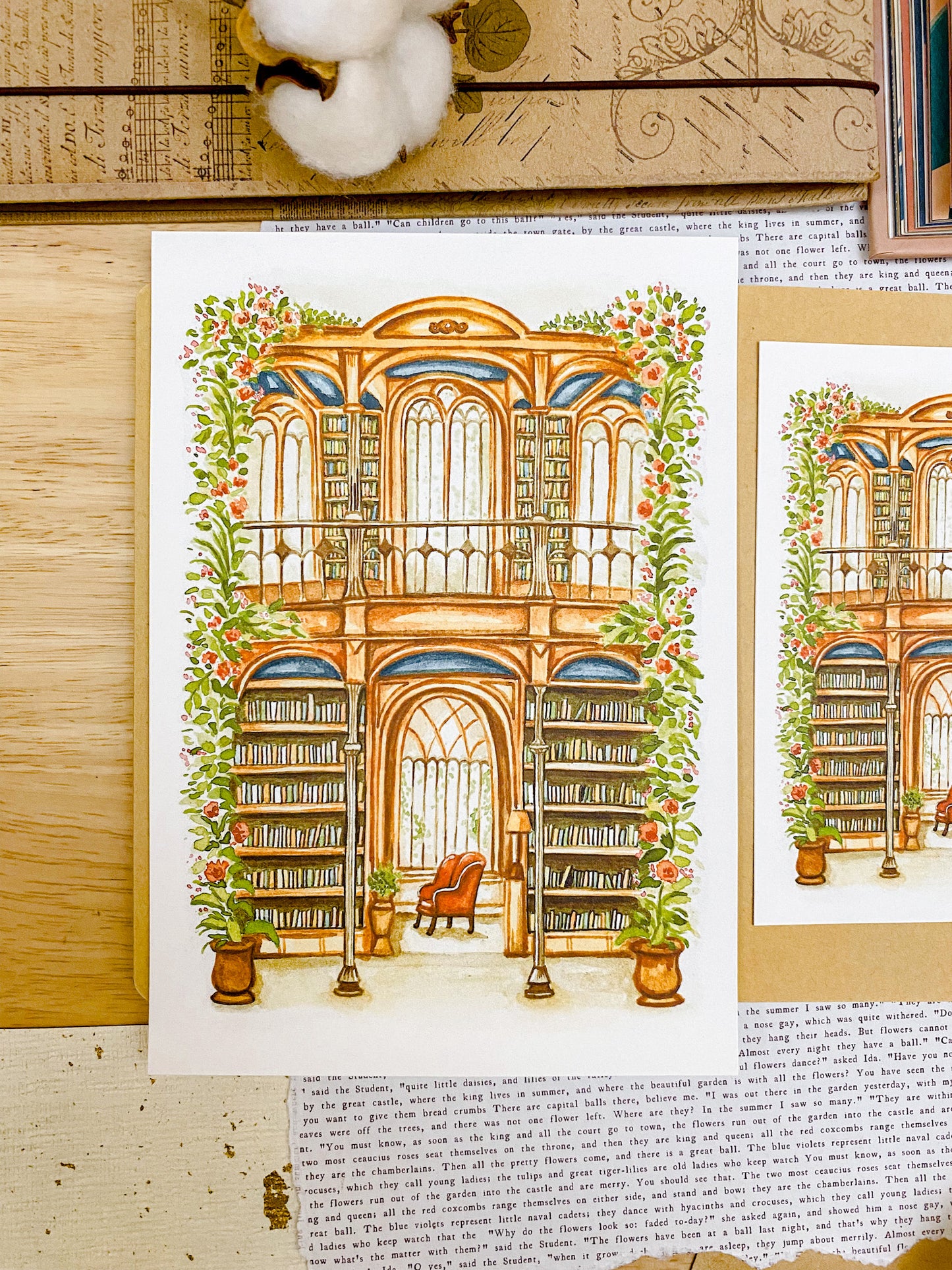 Bibliophile’s Dream Hall - Art Print