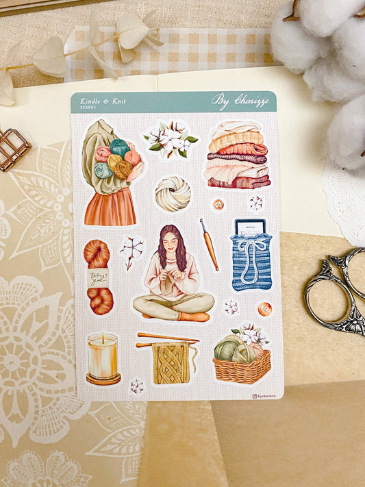 Kindle & Knit - Sticker Sheet 01