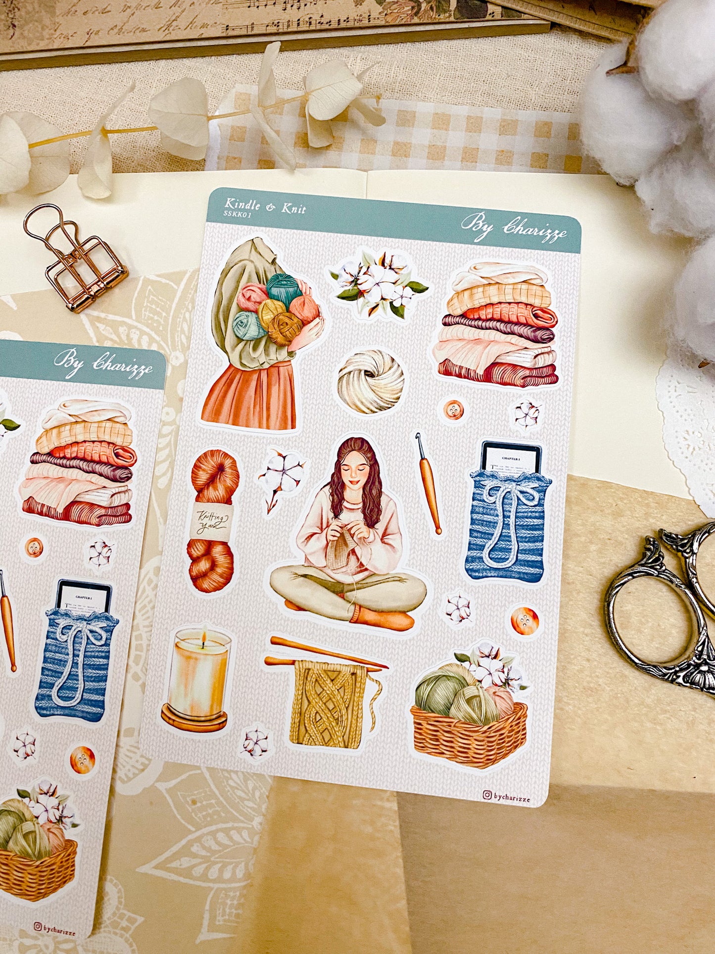 Kindle & Knit - Sticker Sheet 01