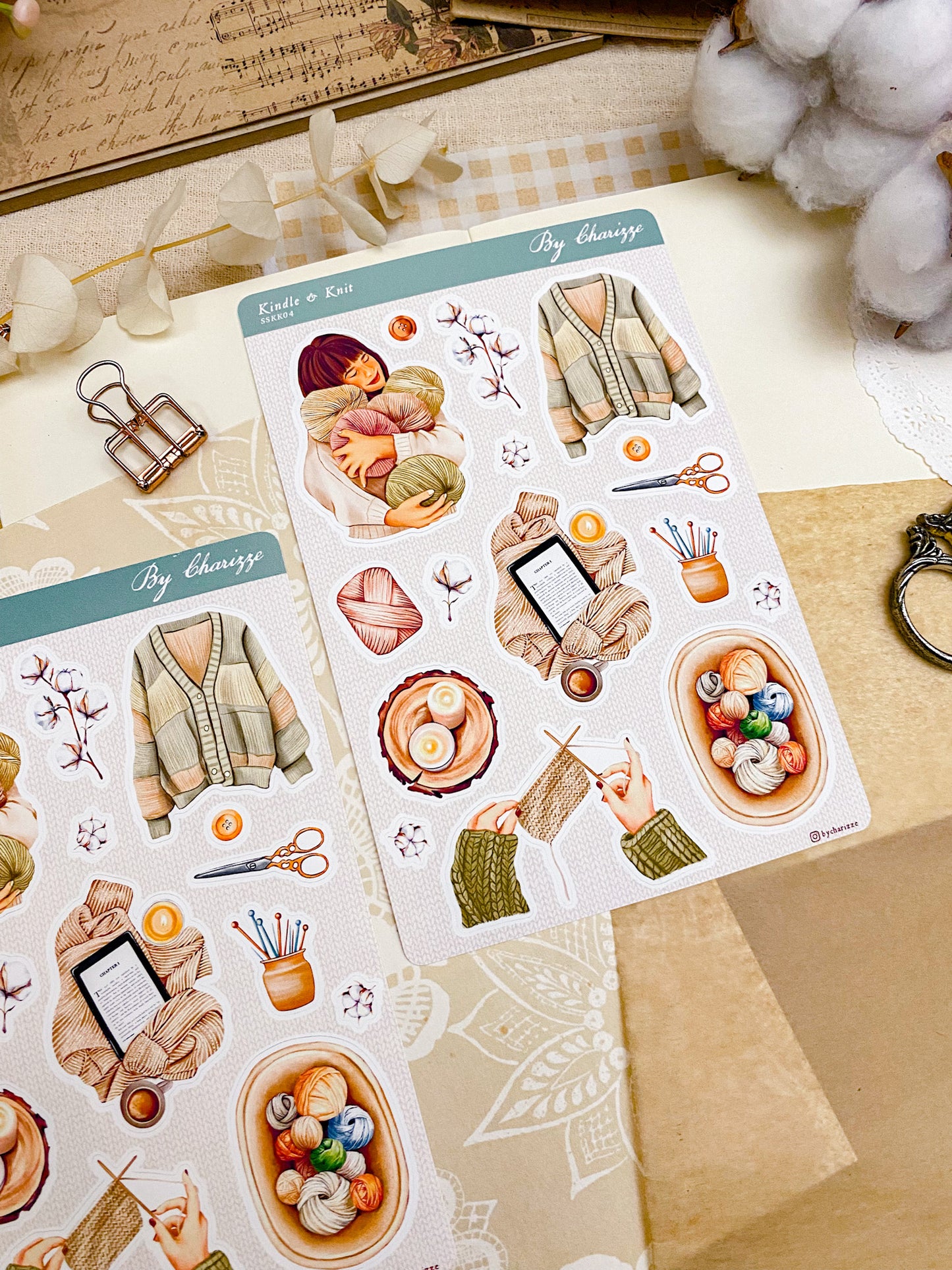 Kindle & Knit - Sticker Sheet 04