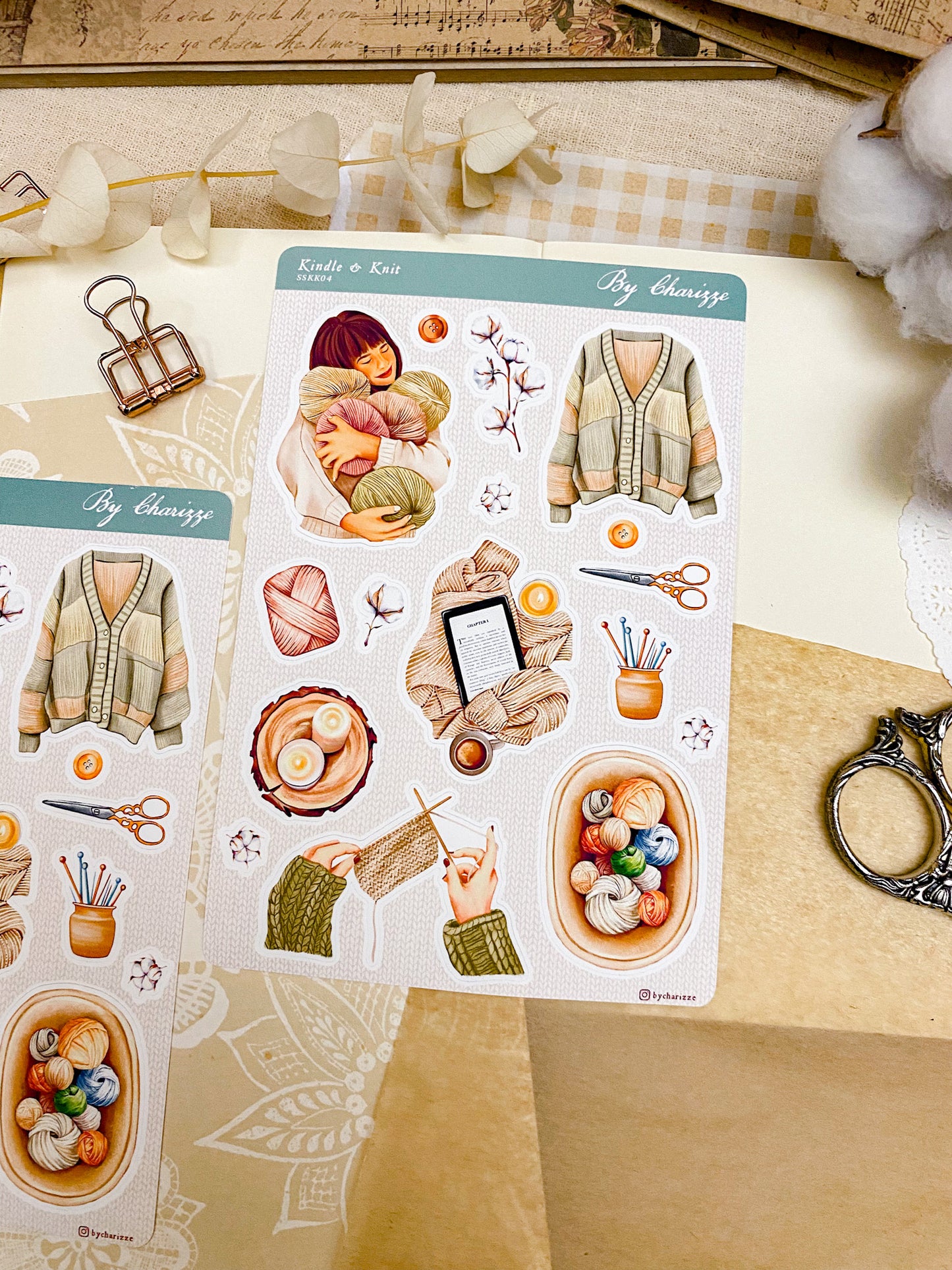 Kindle & Knit - Sticker Sheet 04