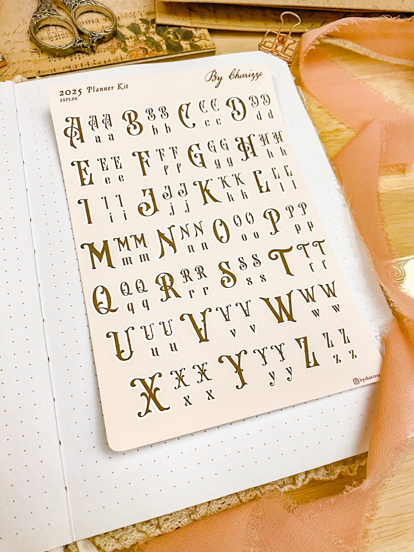 2025 Planner Sticker Sheet - Alphabet