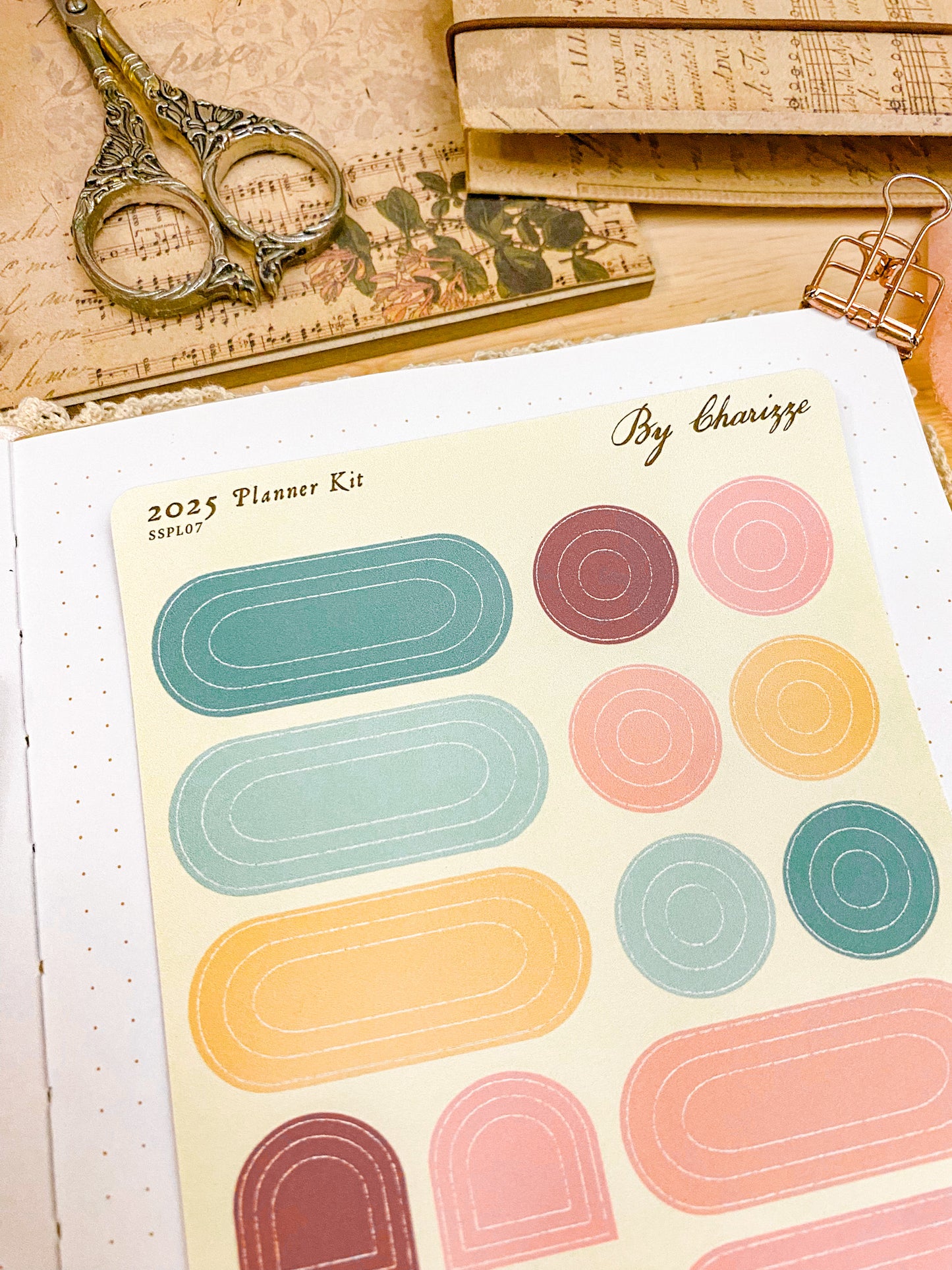 2025 Planner Sticker Sheet - Shapes