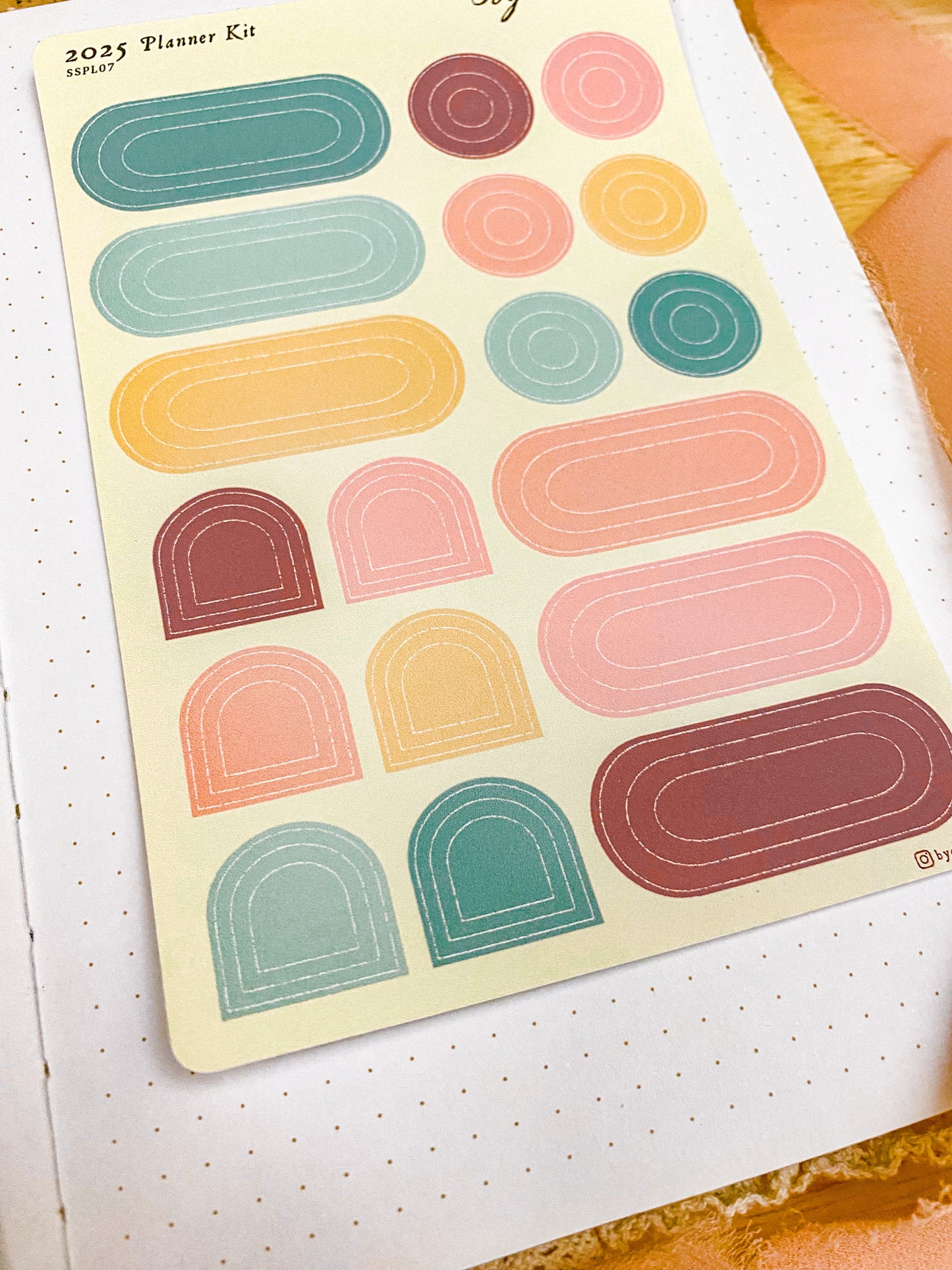 2025 Planner Sticker Sheet - Shapes