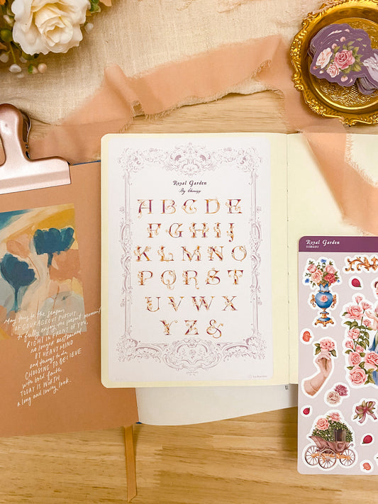 Royal Garden - Alphabet Sticker Sheet